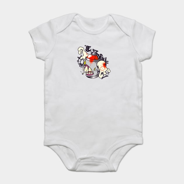 Spray paint Baby Bodysuit by cereso monky